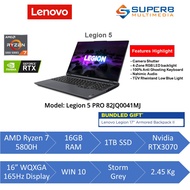 Lenovo Legion 5 Pro 82JQ0041MJ Gaming Laptop (AMD Ryzen 7 5800H, 16gb ram, 1tb ssd, Nvidia RTX3070 8GB, 16" WQXGA, Win10, Storm Grey)