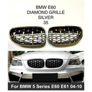 BMW E60 LCI 525i 5 SERIES DIAMOND CHROME + CHROME GRILLE