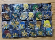 Bandai日版中古Q版聖鬥士星矢Vol. 1 ,2 普通+黃金隱藏版金屬別針襟章扭蛋大全套