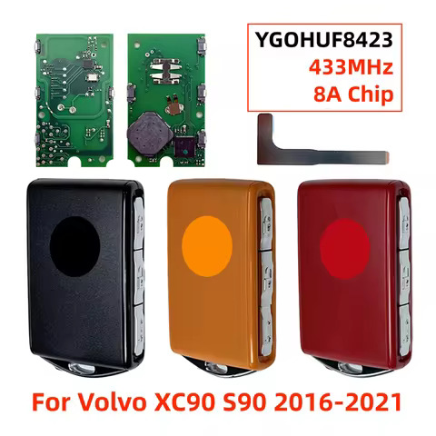 YGOHUF8423 PN 32256980 CN050002 4 Button Smart Keyless Go Fob 433.92MHz 8A Chip For Volvo XC90 S90 X