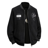 เสื้อแจ็กเก็ตผ้าลูกฟูกสำหรับผู้ชายผ้าลูกฟูก6XL ไซส์ใหญ่7XL 8XL ขนาดพิเศษฮิปฮอปเบสบอลสำหรับขี่มอเตอร์