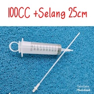 Large Injection large syringe 100cc 100ml Honey Injection Needleless Injection Cake syringe Hose jum
