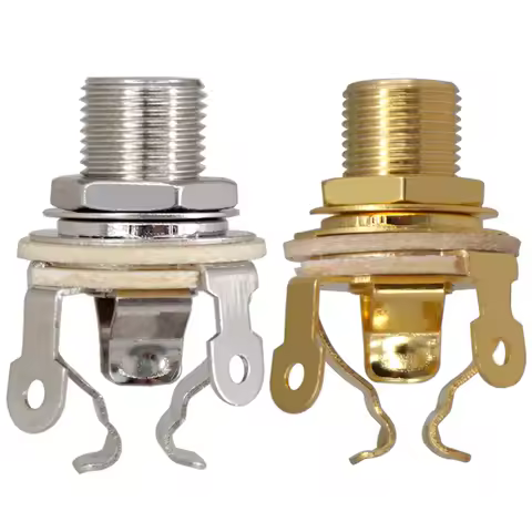 2Pcs 1/4 Inch 6.35Mm Input Jack-Plug Socket Guitar Pickup Output Jack Guitar Mono Jack Socket for El