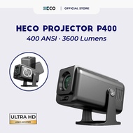 Heco P400 Smart Projector｜400 ANSI | 3600 Lumens | Native 1080P | Dual UI System | Auto Focus+Keysto