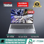 New Lenovo Thinkbook 16+ Laptop Ryzen R7 7735H AMD 16GB/32GB RAM 512G/1T/2TB SSD 16-Inch 2.5K 120Hz Screen Slim Notebook PC
