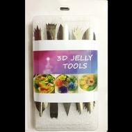 Set of 10 3D jelly making tools - American set - Free pistil needle - Code 1020