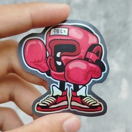 HP Mini boxing Dummy hologram Sticker Cute boxing Doll For laptop, Motorcycle, Helmethp