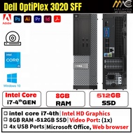 Dell OptiPlex 3020 SFF Desktop PC Intel i3/i5/i7 4th Gen - 8GB RAM - 256GB - Windows 10 Pro (USED)