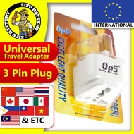 Universal Travel Adapter 13Amp International Travel Adaptor Plug For AU, EU, US Plug OPS-603E2