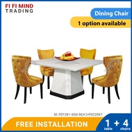 Madara 1+8 Square Marble Dining Set/ Marble Dining Table/ Meja Makan 8 Kerusi/ Meja Makan Marble/ Me
