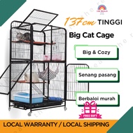 【Ready Stock】𝟏𝟏𝟎/𝟭𝟯𝟳𝗰𝗺 Height 4 LEVEL Large Villa PET Cage Besar 3Tingkat 4Tingkat Cat Cage Sangkar 