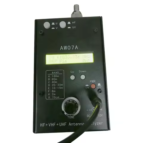 HF/VHF/UHF AW07A 1.5-470MHZ 160 M SWR Antenna Analyzer Measure Tool Impedance SWR Antenna Analyzer R