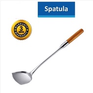 STAINLESS STEEL SUS304 LADLE AND TURNER WITH HANDLE WOOD/ SUDIP SENDUK PEMEGANG KAYU