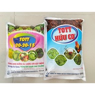Combo TOTT Organic Fertilizer 1kg + TOTT 20-20-15 Fertilizer 1kg