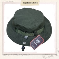 Topi Rimba Koboi - Topi Dua Gaya - Keplek Kanvas Kancing - Topi Koboi Kanvas-topi rimba kancing