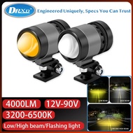 DRXD Motorcycle Spotlight Wtaterproof LED Light Low Beam High Beam Headlight Auxiliary Flashing Spot