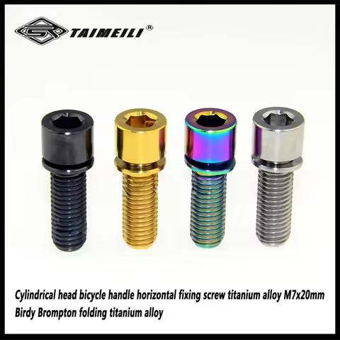 Cylindrical Head Bicycle Handle Transverse Fixing Screw 2pcs/4pcs/titanium Alloy M7x20mm Birdy Bromp