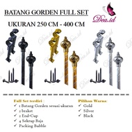 D [2.5 - 4 METER] BATANG GORDEN FULLSET BATANG ROLLET TIANG GORDEN 3 METER FULL SET - TIANG GORDEN 250 CM FULLSET - TIANG GORDEN FULLSET - POTONGAN DENGAN SAMBUNGAN