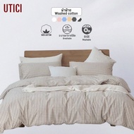 UTICI ชุดเครื่องนอน 6ฟุต/5ฟุต ครบ4ชิ้น รวมผ้าปูที่นอน*1 ปลอกผ้านวม*1 ปลอกหมอน*2ใบ คอตตอน100% Cotton Bedding set ใช้กับที่นอน10-11นิ