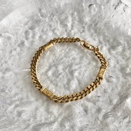 【日本直送 名牌中古包】Christian Dior 迪奧 手鍊 金色 Logo vintage 古著 cn5pcc