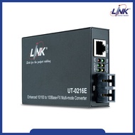 Link UT-0216E Fiber Optic Media converter SC Multimode Black One