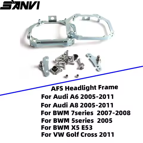 SANVI AFS Frame Headlight Bracket Transition Adaptors for Audi A6/A8 2005-2011/BMW E53 7/5series/Gol