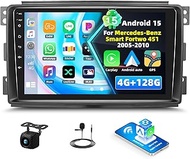 4+128G Android 15 Car Radio for Mercedes-Benz Smart Fortwo 451 2005-2010, 9 Inch Incell Touchscreen 