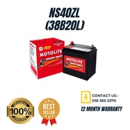 NS40ZL Century . Motolite 38B20L <Maintenance Free>  Car Battery/Bateri kereta