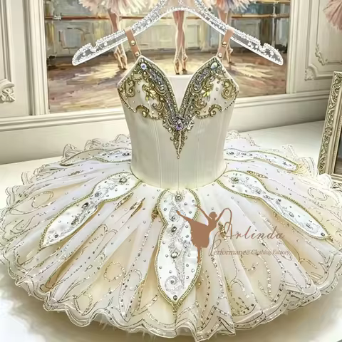 Heavy Industry Ballet tutu dress Custom Champagne Silver Fairy Pachita performance costume Raymond P