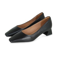 Pierre Cardin รองเท้าผู้หญิง รองเท้าส้นแบน รองเท้าหนังหุ้มส้น นุ่มสบาย ผลิตจากหนังแท้ สีดำ รุ่น 52AD147