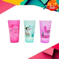 3pcs) Set Gelas Kartun Plastik, Set Cawan Plastik Kartun, Gelas Plastik Kartun, Cartoon Drinking Cup