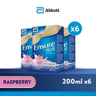 [200ml x 18/24 packets] Abbott Ensure Plus Adult Nutrition Ready To Drink Packet Chocolate / Raspberry (100% real)
