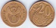 【全球郵幣】南非 South Africa 2004 20cents 美品 AU