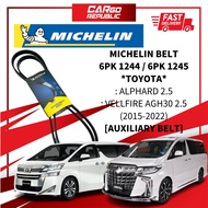 Michelin Belt [6PK 1244 & 6PK 1245] Toyota Alphard 2.5 , Vellfire Agh30 2.5 Auxiliary Belt Made In F