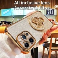 เคสโทรศัพท์มือถือแบบชุบเคลือบอิเล็กทรอนิกส์ใสพร้อมฟิล์มป้องกันแหนบสตรองซูเปอร์แม่เหล็ก รุ่นใหม่หรูหร