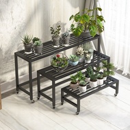 Multi-Living Room Flower Shop Balcony Stand Flower Stand with Shelf Multifunctional Iron Simple Floo