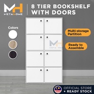 8 Tier Bookshelf With Door Book Storage MetaHome Multipurpose Rak Buku Berpintu 8 Tingkat Almari Hom