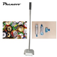 [Phenovo] Metal Manual Trash Compactor Simple Design Hand Tool Bin Compactor for Waste Management