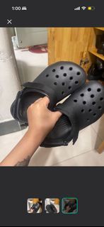 Crocs 厚底涼鞋 黑色
