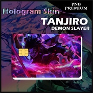 Stiker Sticker Skin Card ATM Anime Kimetsu No Yaiba Demon Slayer TANJIRO Hologram