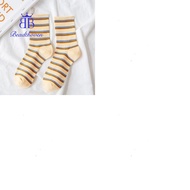 1set 3 Pairs Knitting Socks Crew Socks Winter Warm Thermal Socks Stripe 270x115x6mm