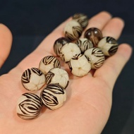 White Jade Bodhi Root Lotus Accessories Raw Seed Bodhi Seed Handmade diy Loose Beads Buddha Beads Iv