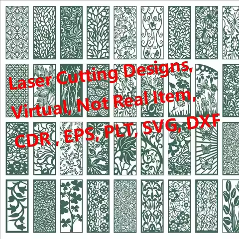 400Pcs Files DXF CDR EPS SVG Formats 2023 New Room Divider Panel Stencil Window CNC Laser Cricut Cut
