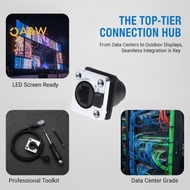 A&W 1Pcs 8P8C NE8FDP NE8FDE RJ45 Panel Mount D Type Connector Ethernet Port for Conference Room Netw