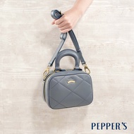 PEPPER'S|SOUL Cowhide Box Type Handbag-Rock Indigo