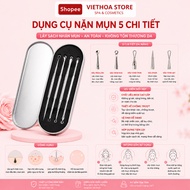 Acne Extraction Set, Acne Extraction Tool with 5 Beautiful Stainless Steel Parts