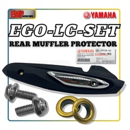 REAR MUFFLER PROTECTOR EGO-LC SET EXHAUST COVER EGO LC MUFFLER PROTECTOR EKZOS COVER BLACK CHROME EG