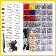 TAK 950Pcs Car Wire Terminals Connector Pin Connector Pin Terminals 1 1 5 1 8 2 2 2 8 3 5mm Automoti
