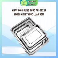 Stainless steel food tray size 40x30 - 4.8cm deep, rice tray, baking tray, dining table tray