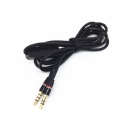 3.5mm 1/8" AUX-In Audio Cable Lead Cord with MIC for Skullcandy Auvio Sennheiser Inspiration TM Over